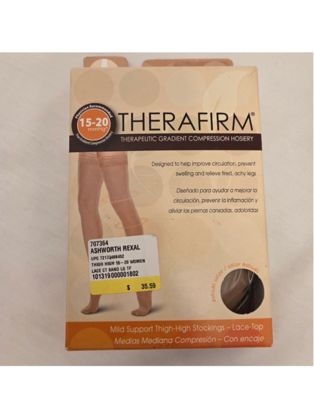 Women's Therafirm Sand Thigh-High Stockings